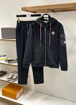 MON Hooded Sleeve Pocket Tracksuit / Black