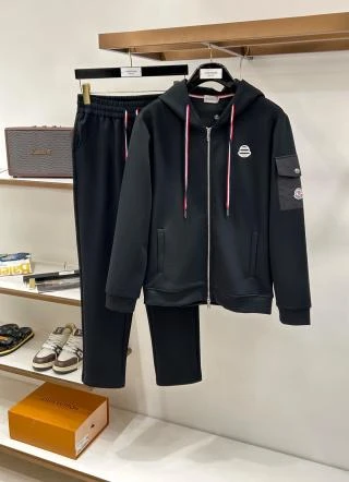 MON Hooded Sleeve Pocket Tracksuit / Black - image