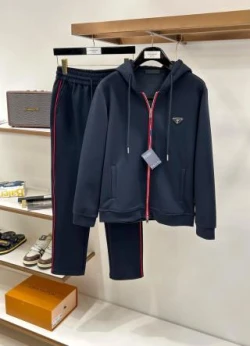 PRD Hooded Contrast Zip Tracksuit / Navy