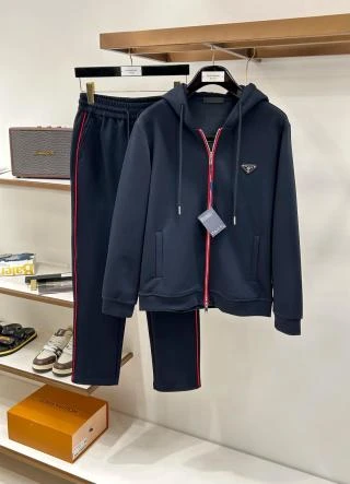 PRD Hooded Contrast Zip Tracksuit / Navy - image