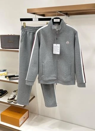 MON Stand Collar Side Stripe Tracksuit / Grey - image