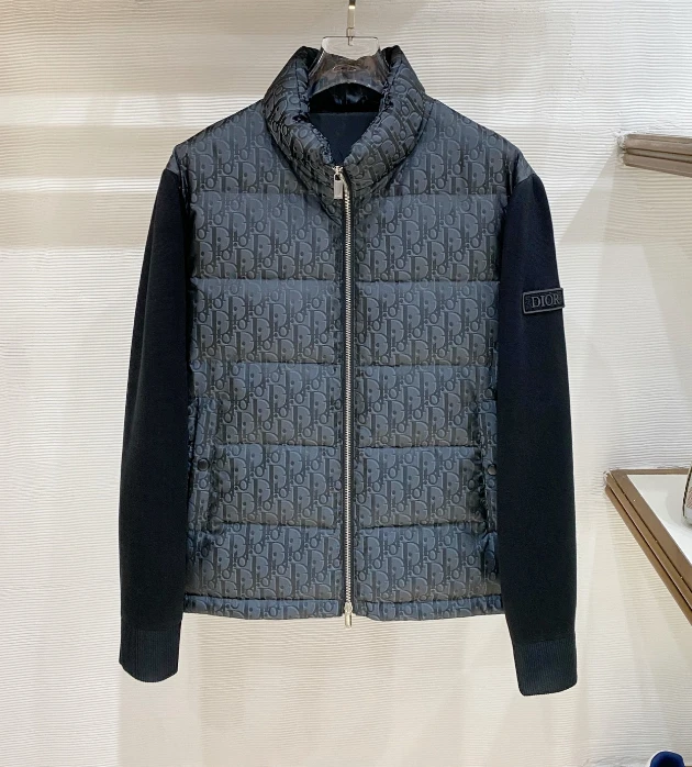 CD Monogram Knit Sleeve Jacket / Black - image