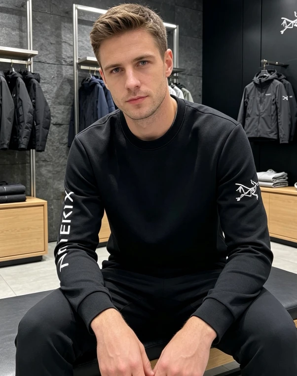 ARC Sleeve Lettering Long Sleeve / Black - image