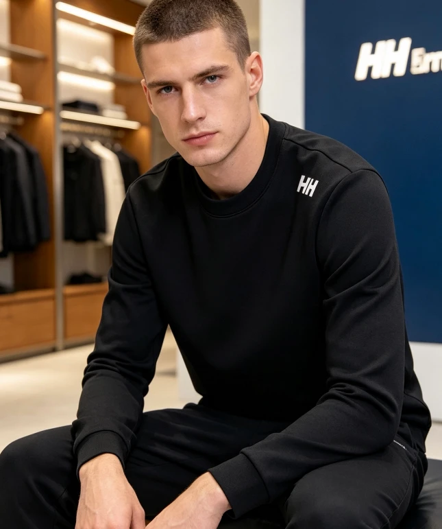 HH HH Shoulder Logo Long Sleeve / Black - image