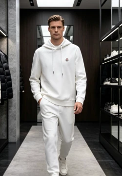 MON Small Logo Hoodie / White