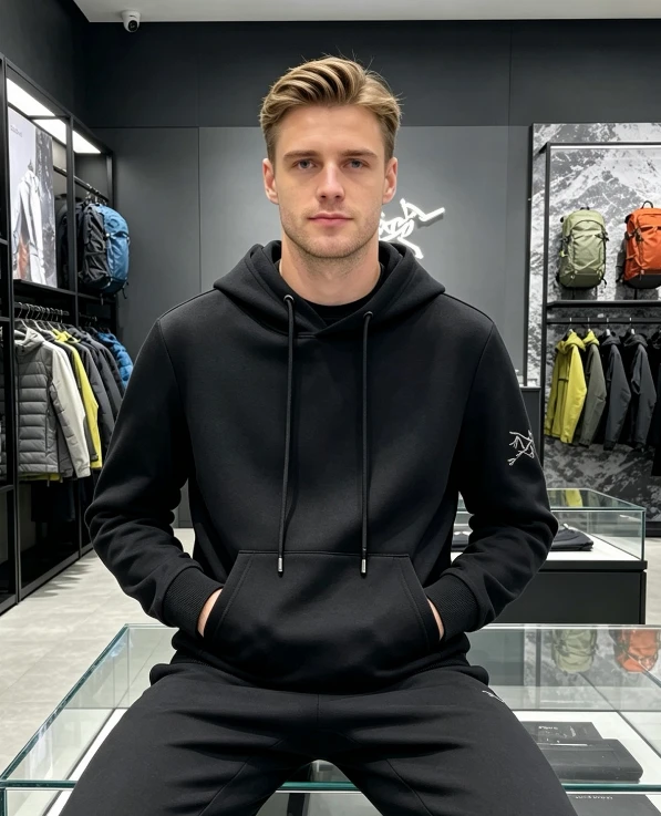 ARC Discreet Logo Hoodie / Black - image