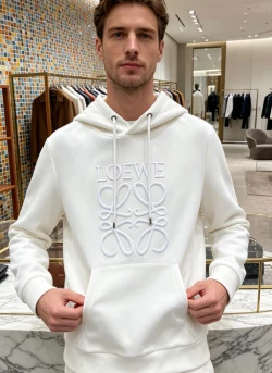 LOE Large Logo Hoodie / White