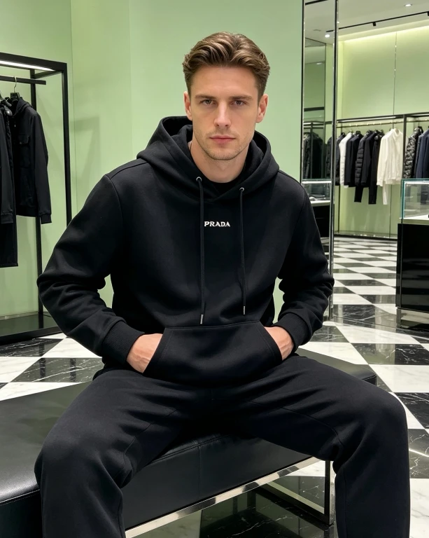 PRD Small Lettering Hoodie / Black - image