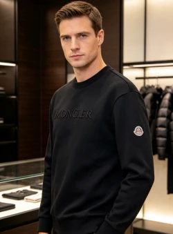 MON Embossed Lettering Long Sleeve / Black