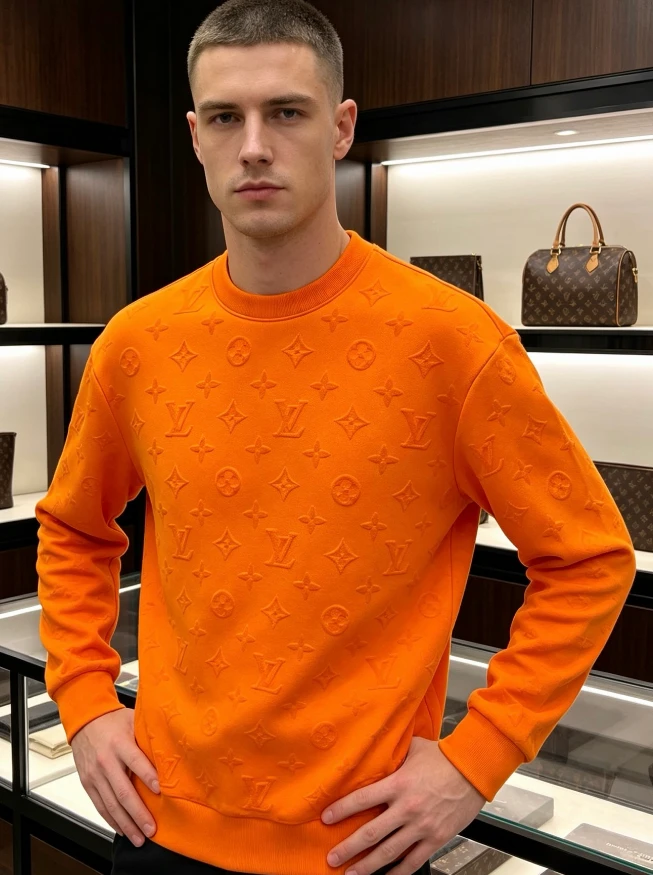 LV Tonal Monogram Long Sleeve / Orange - image