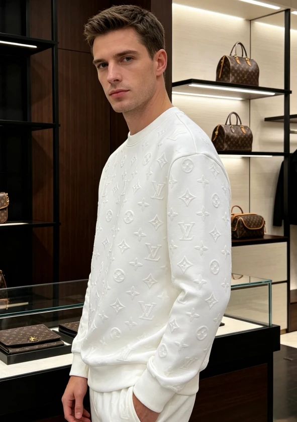LV Tonal Monogram Long Sleeve / White - image