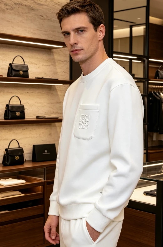 LV Pocket Tonal Logo Long Sleeve / White - image