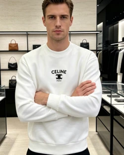 CEL Arch Logo Lettering Long Sleeve / White