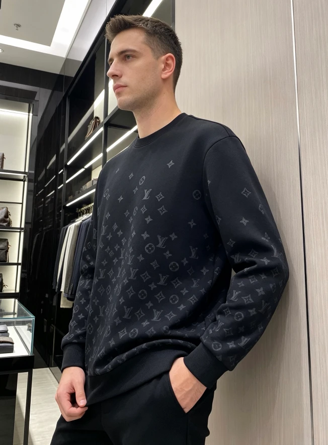 LV Scattered Monogram Long Sleeve / Black - image