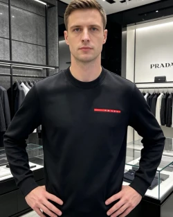 PRD Red Chest Lettering Long Sleeve / Black