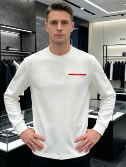 PRD Red Chest Lettering Long Sleeve / White