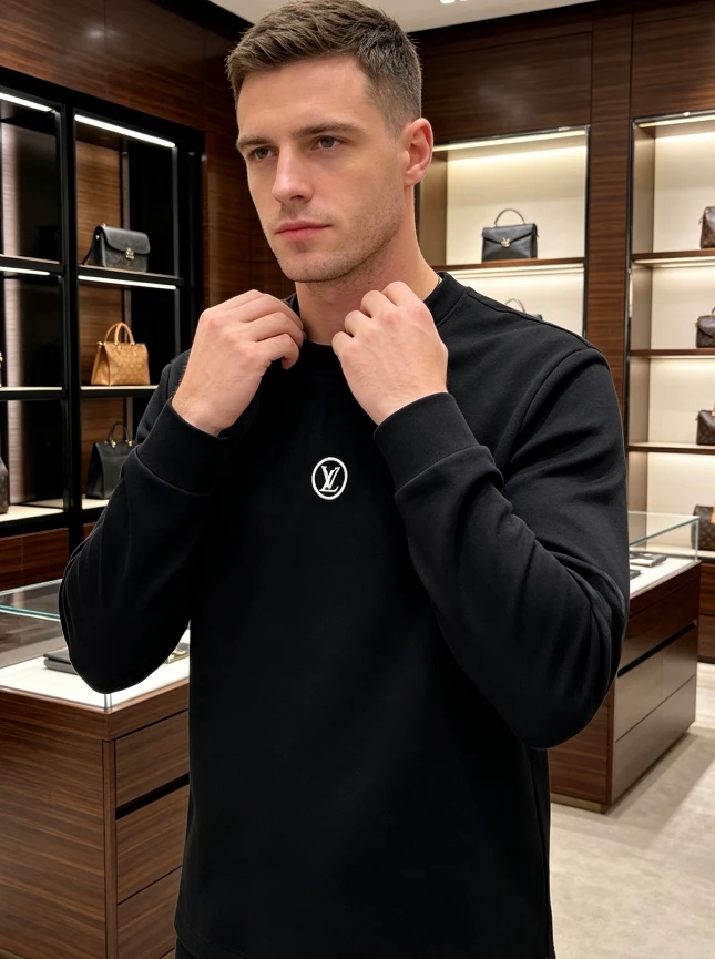 LV Small Round Logo Long Sleeve / Black - image