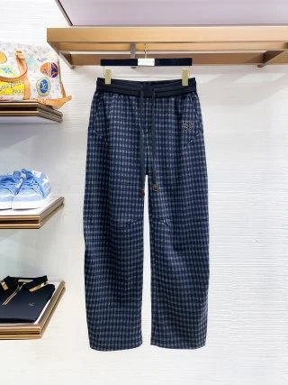 LOE Monogram Texture Pants / Navy - image
