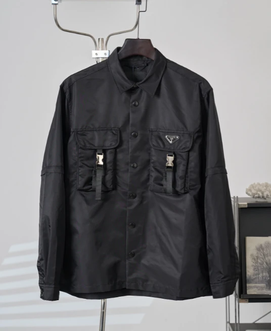 PRA Detachable Sleeve Nylon Shirt / Black - image