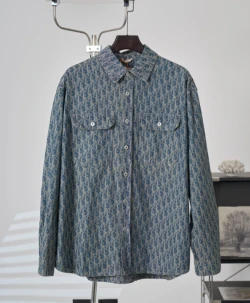 DIO Two Pocket Oblique Denim Shirt / Blue