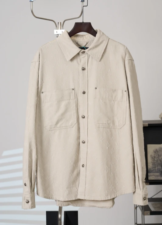 LV Tonal Monogram Denim Shirt / Ecru - image