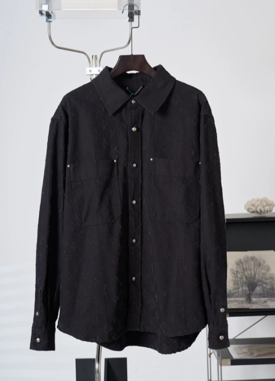 LV Tonal Monogram Denim Shirt / Black - image
