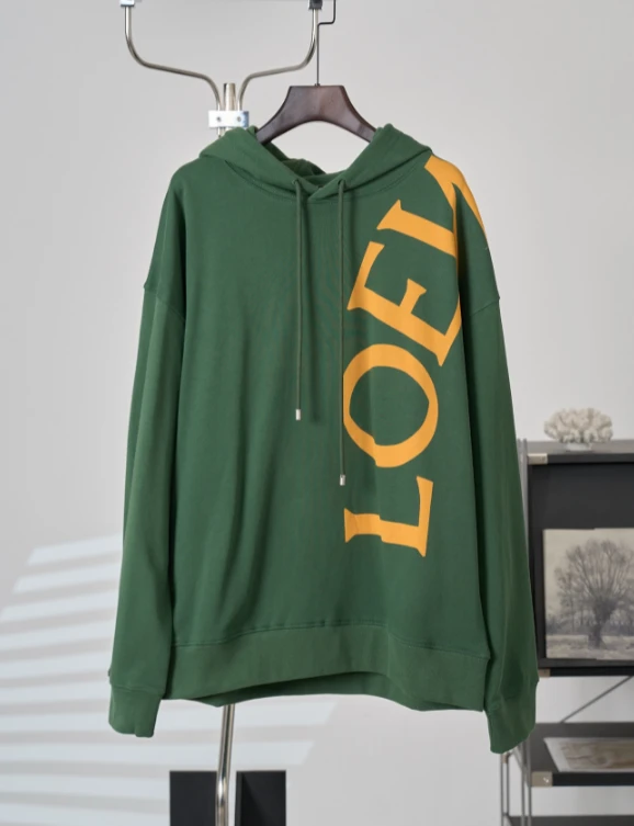 LOE Shoulder Lettering Hoodie / Green - image