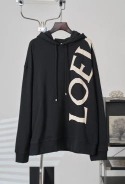 LOE Shoulder Lettering Hoodie / Black