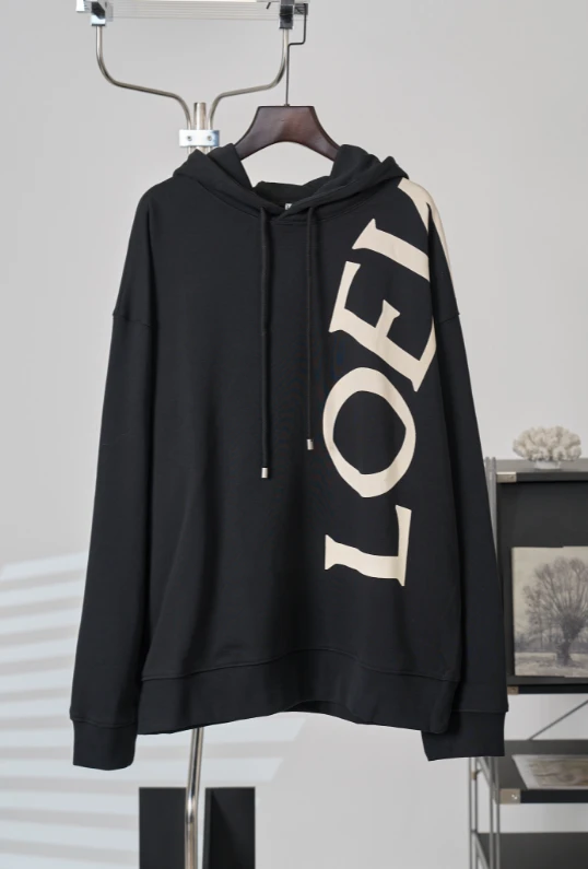 LOE Shoulder Lettering Hoodie / Black - image