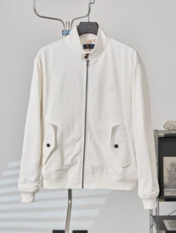 Ralph Lauren Embroidered Equestrian Knight Zip Jacket / Ecru