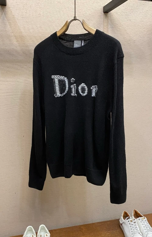 DIO Jacquard Lettering Sweater / Black - image