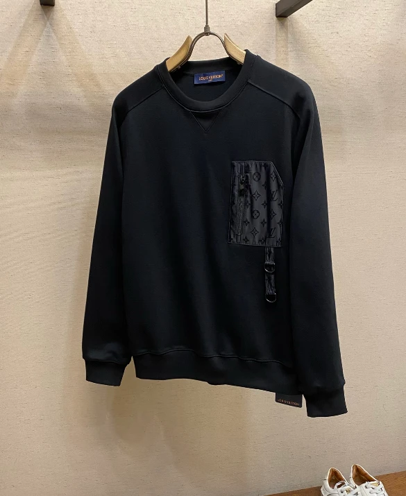 LV Jacquard Chest Pocket Sweatshirt / Black - image
