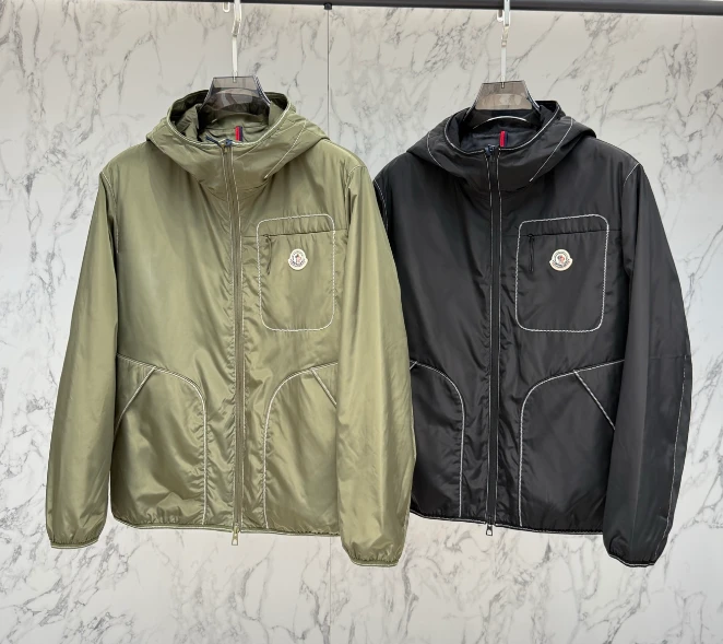 MON Decorative Stitch Hooded Jacket / Multiple Colors - image