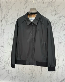 BUR Check Lined Collared Jacket / Black