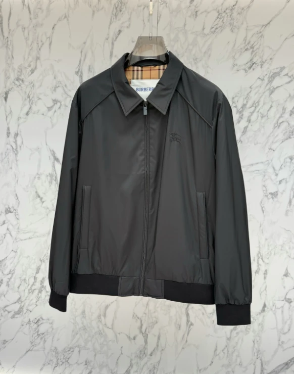 BUR Check Lined Collared Jacket / Black - image