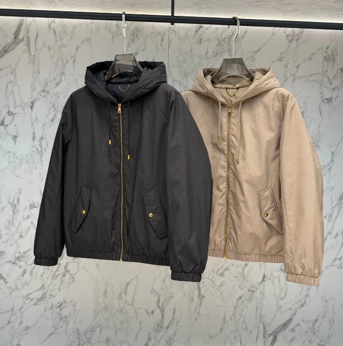 LV Tonal Chest Logo Hooded Jacket / Multiple Colors - image