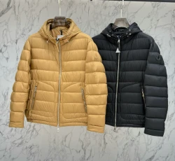MON Horizontal Quilt Hooded Down Jacket / Multiple Colors