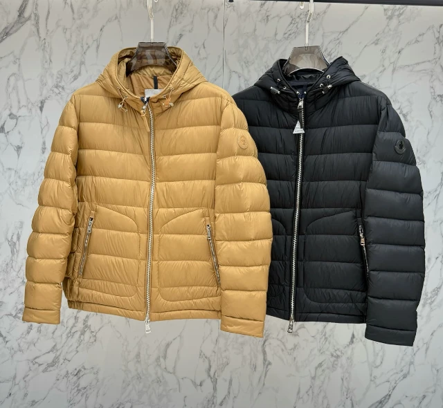 MON Horizontal Quilt Hooded Down Jacket / Multiple Colors - image