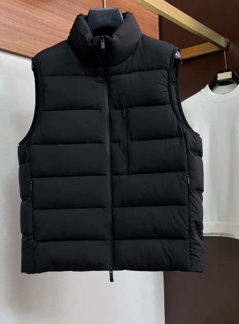 MON Tonal Logo Stand Collar Down Vest / Multiple Colors - image