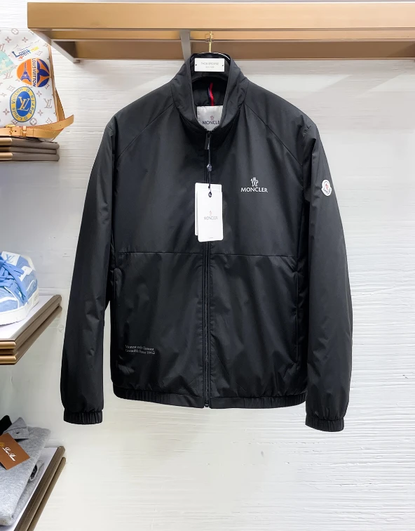 MON Tonal Logo Stand Collar Jacket / Black - image