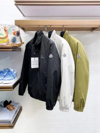 MON Embroidered Logo Stand Collar Jacket / Multiple Colors - image