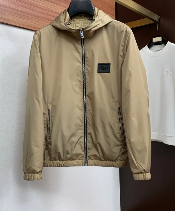 FEN Reversible FF Hooded Jacket / Beige & Monogram - image