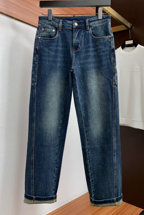 GUC GG Embroidered Straight Leg Jeans / Blue - image