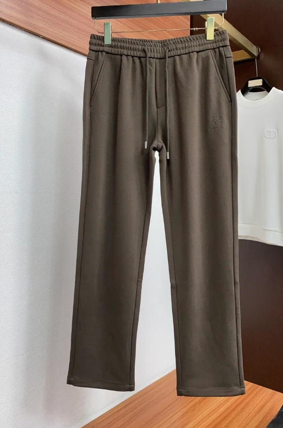 LP Elastic Waist Straight Leg Trousers / Brown - image