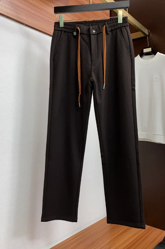 LP Metal Tip Drawstring Trousers / Dark Brown - image