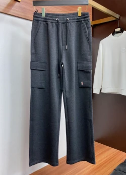 MON Side Pocket Straight Leg Trousers / Dark Grey