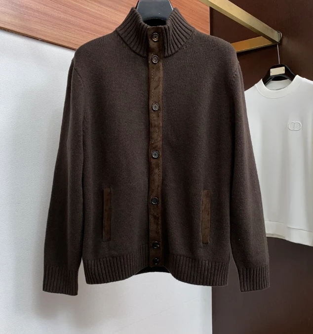 LP Stand Collar Zip Cardigan / Multiple Colors - image