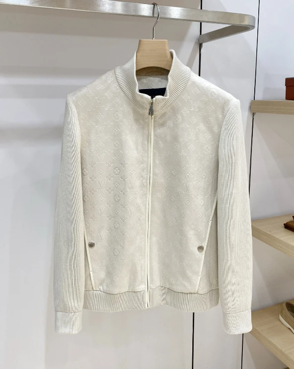 LV Monogram Panel Knit Sleeve Jacket / Multiple Colors - image