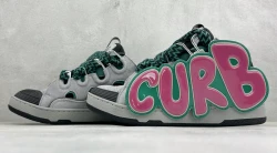 Lanvin Curb Colorful Lettering / Grey & Green & Pink