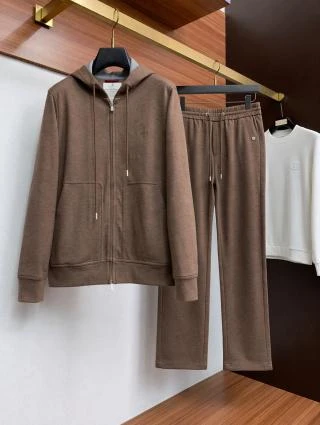 BC Zip Hoodie & Straight Leg Trousers Set / Brown - image
